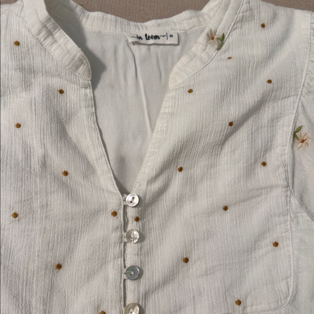 in loom Embroidery Detailed Top with Lining - Picture 3 of 7